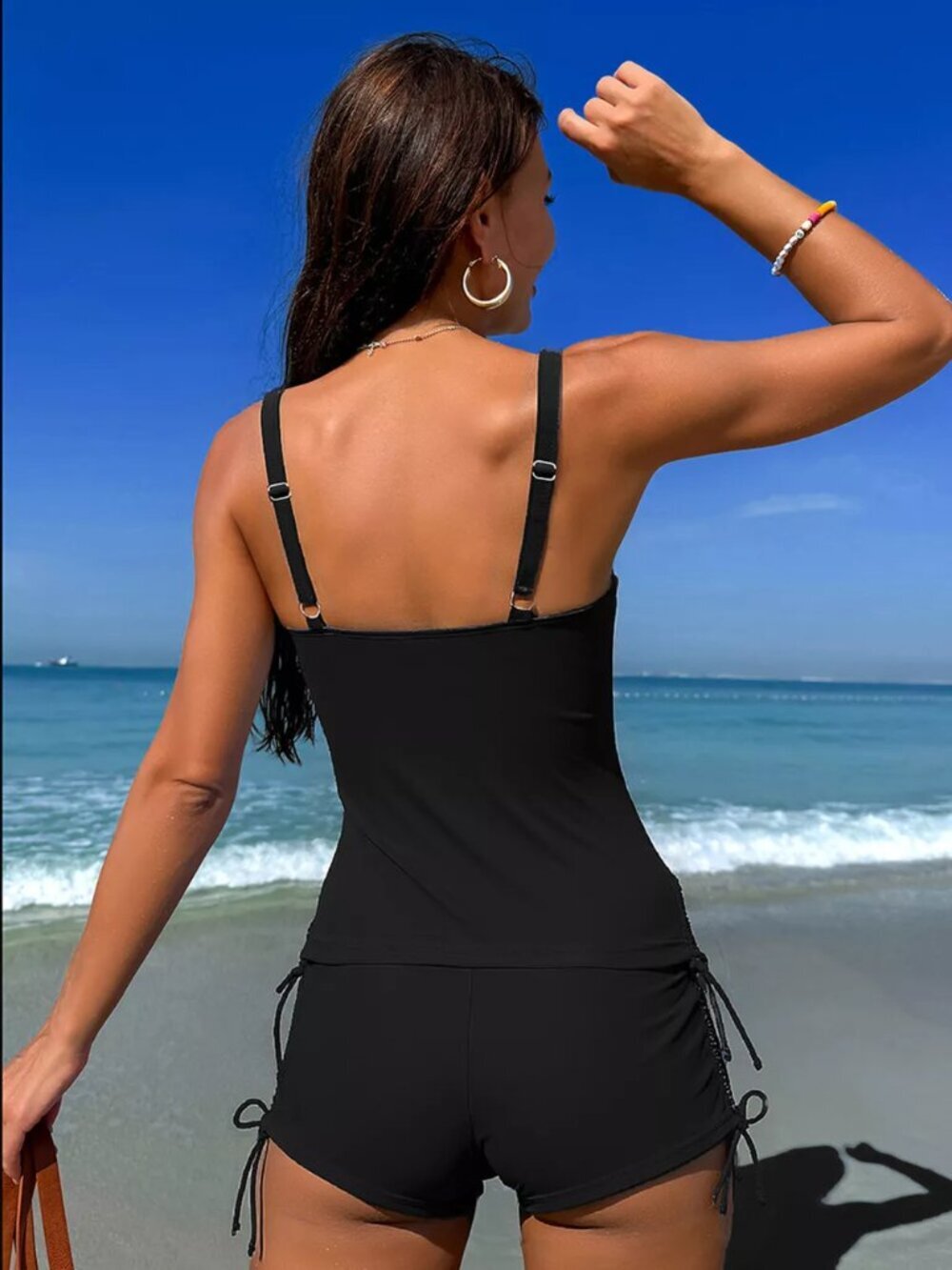 Floral Print Drawstring Tankini Set - Picture 4 of 16